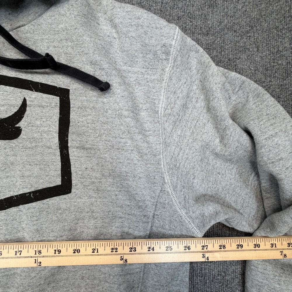 Under Armour Project Rock Warm Up Hoodie Mens 2XL Gray Brahma Bull Sweatshirt - Picture 5 of 10